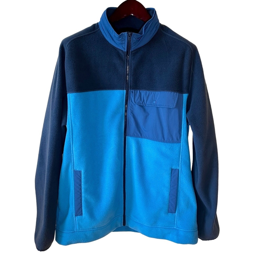 Mountain Hardwear "UnClassic" Sherpa Jacket Mens XL Blue Fleece Full Zip Pockets